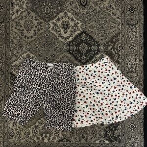 Children's Place Leopard Shorts and handmade skirt bundle